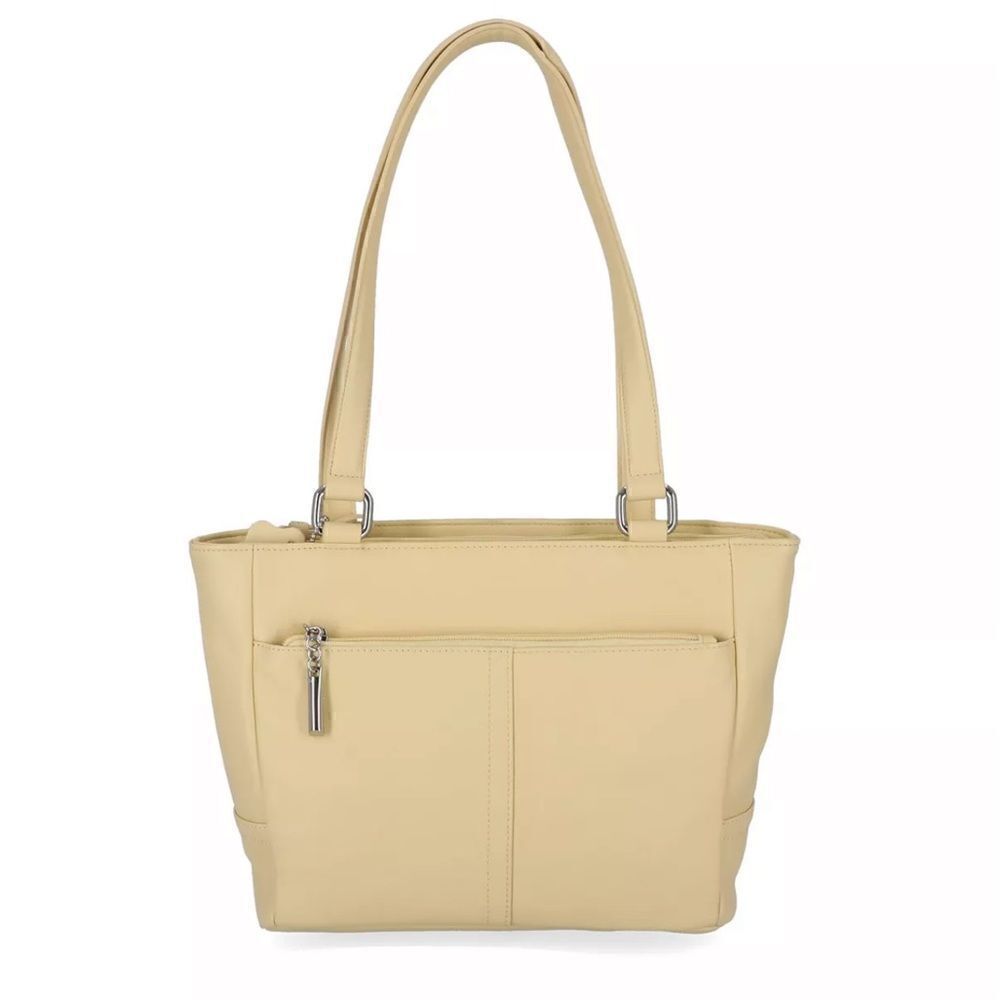 NWT GIANI BERNINI Nappa Classic Leather Tote yellow